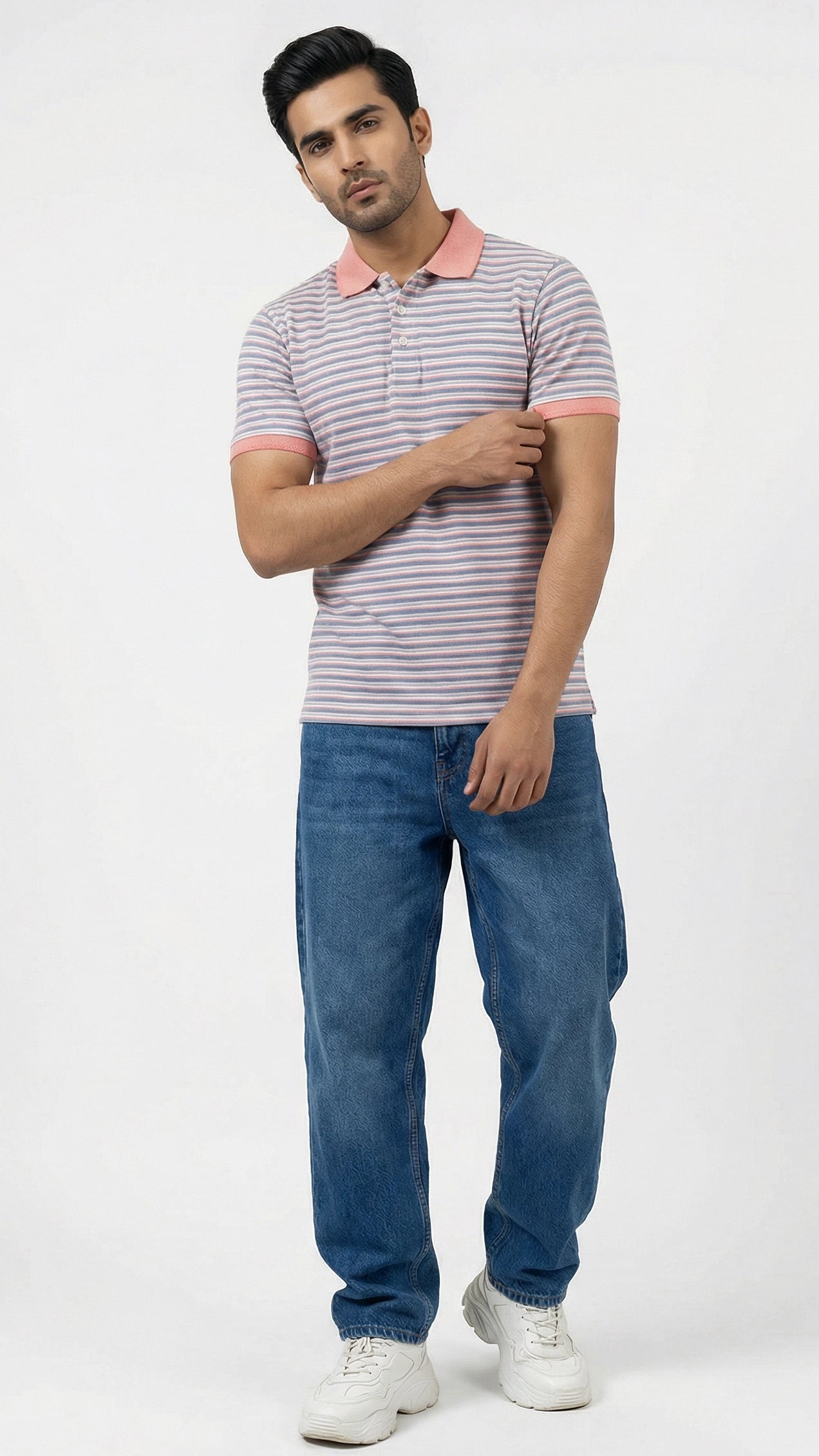 The Dapper Stripe Polo – Cool Cotton Blend
