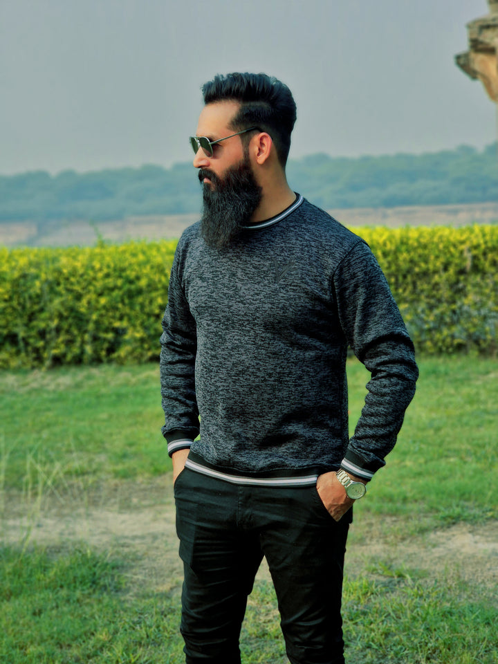 Men's Dark Grey Sweatshirt-Vogue Fashions