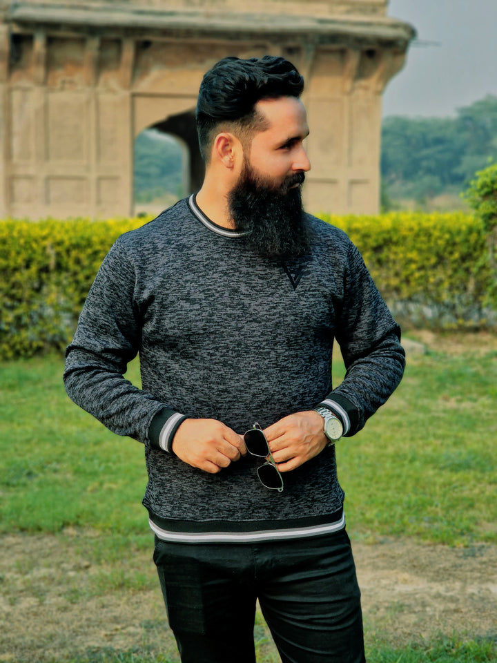 Men's Dark Grey Sweatshirt-Vogue Fashions