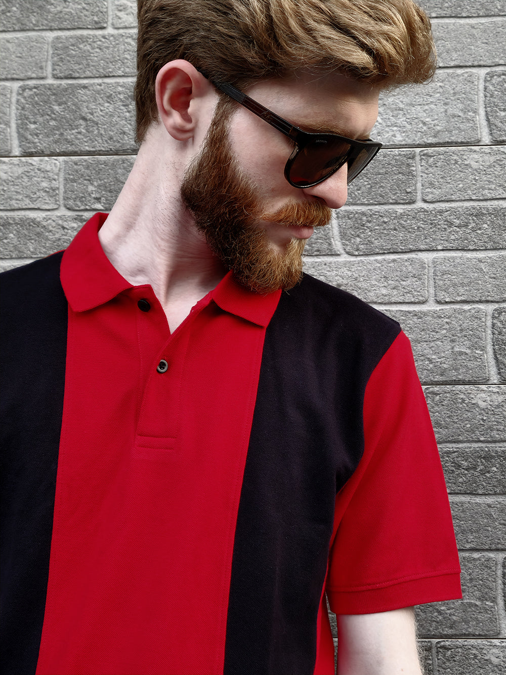The Crimson Dual Polo - Black Panel Fusion