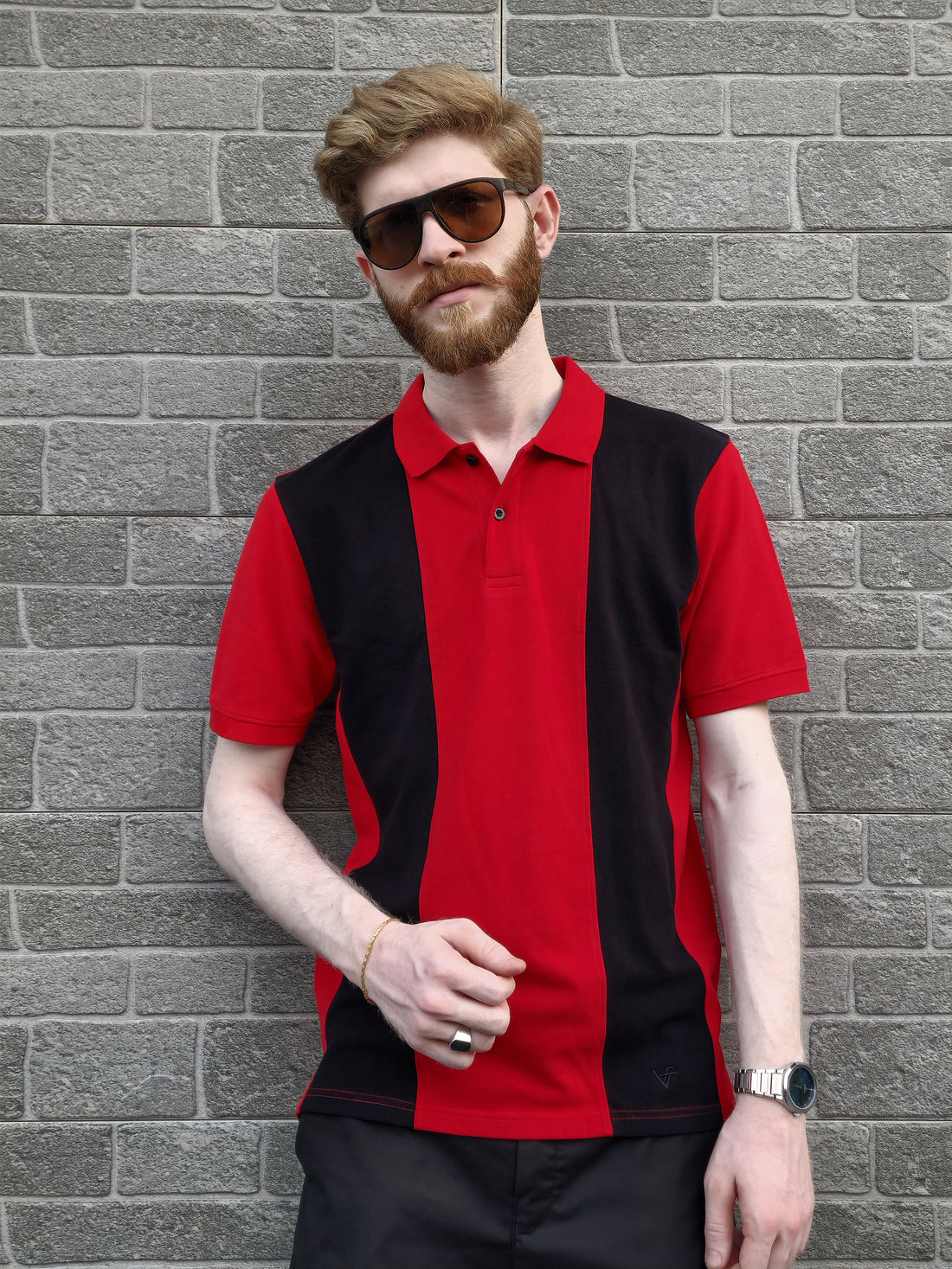 The Crimson Dual Polo - Black Panel Fusion