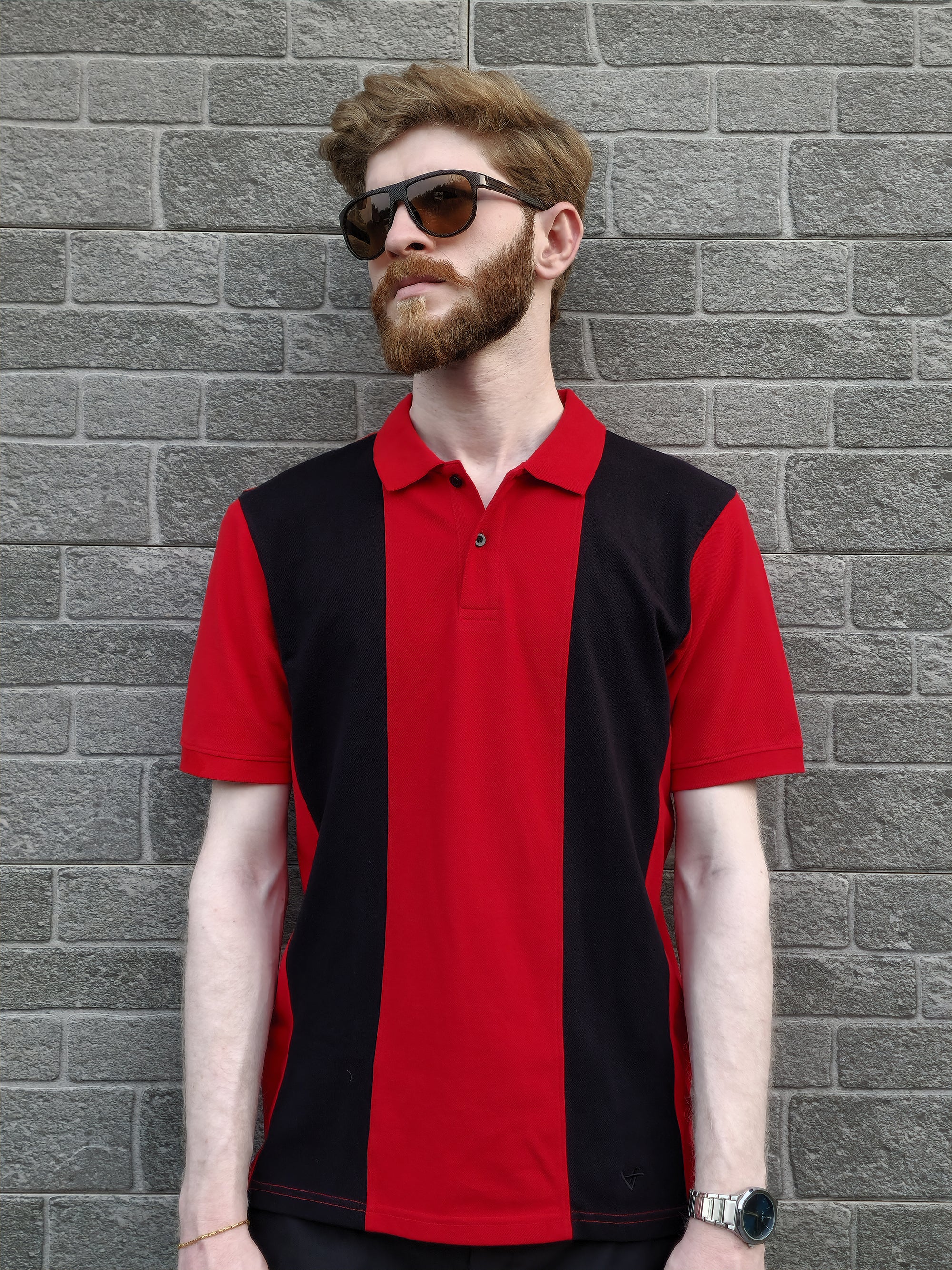 The Crimson Dual Polo - Black Panel Fusion