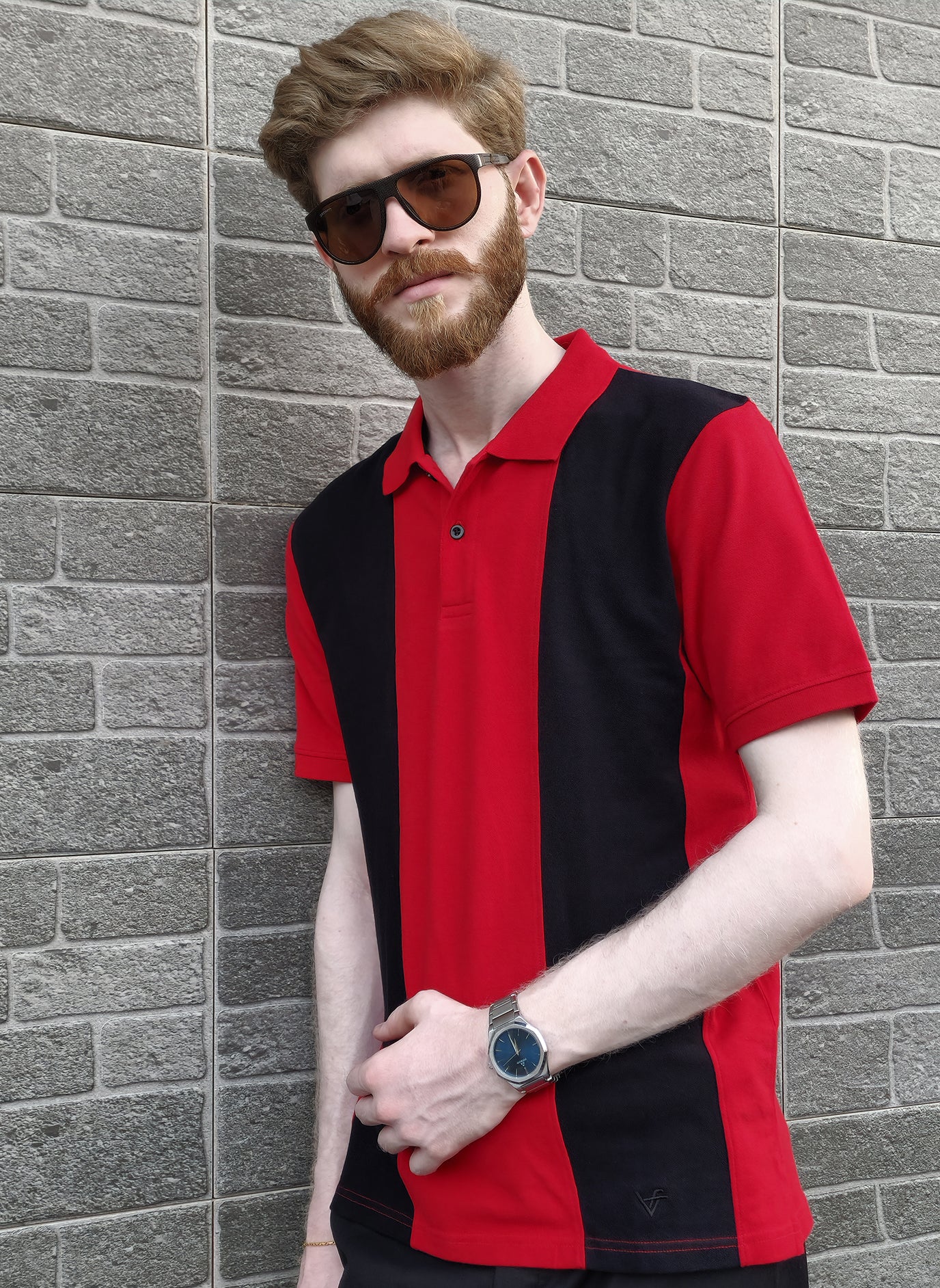 The Crimson Dual Polo - Black Panel Fusion