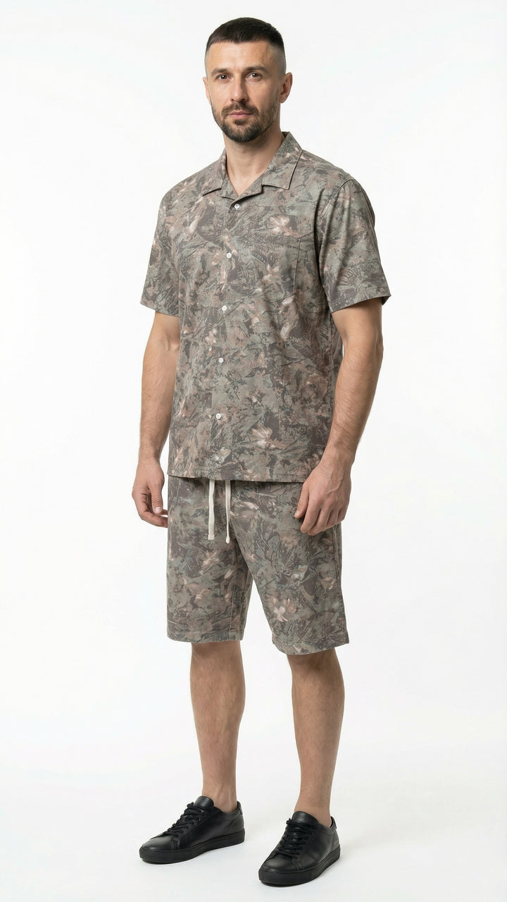 Urban Forest Cotton Shorts Set