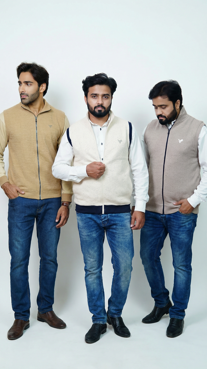 Bundle of 3 Sleeveless Quilted Jackets in PKR 4999/- Only