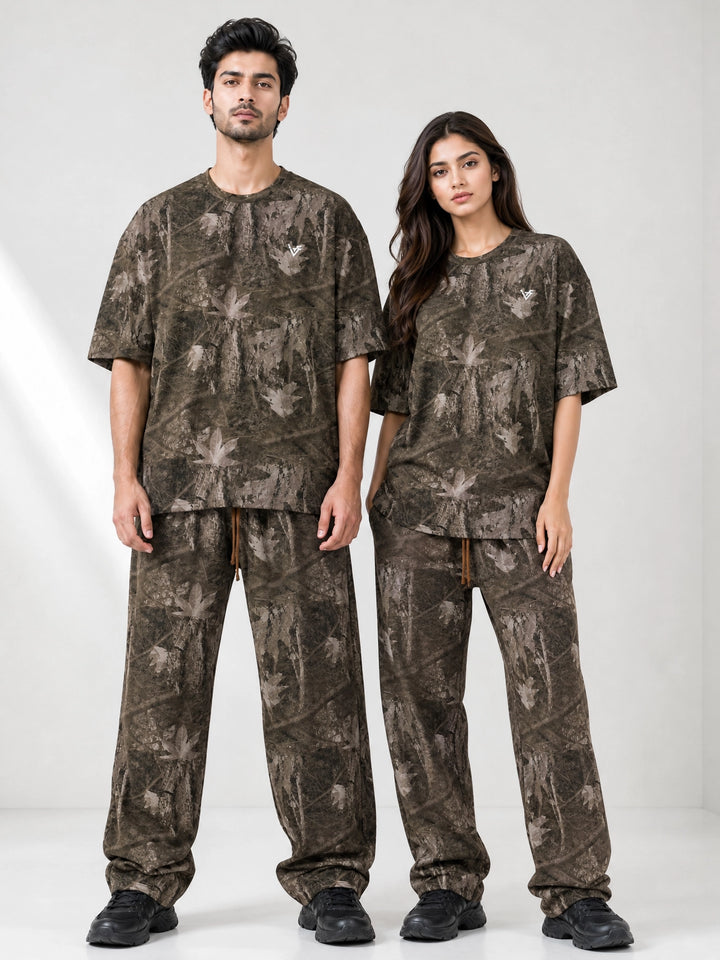 Unisex Forest Printed Baggy Fit Tracksuit