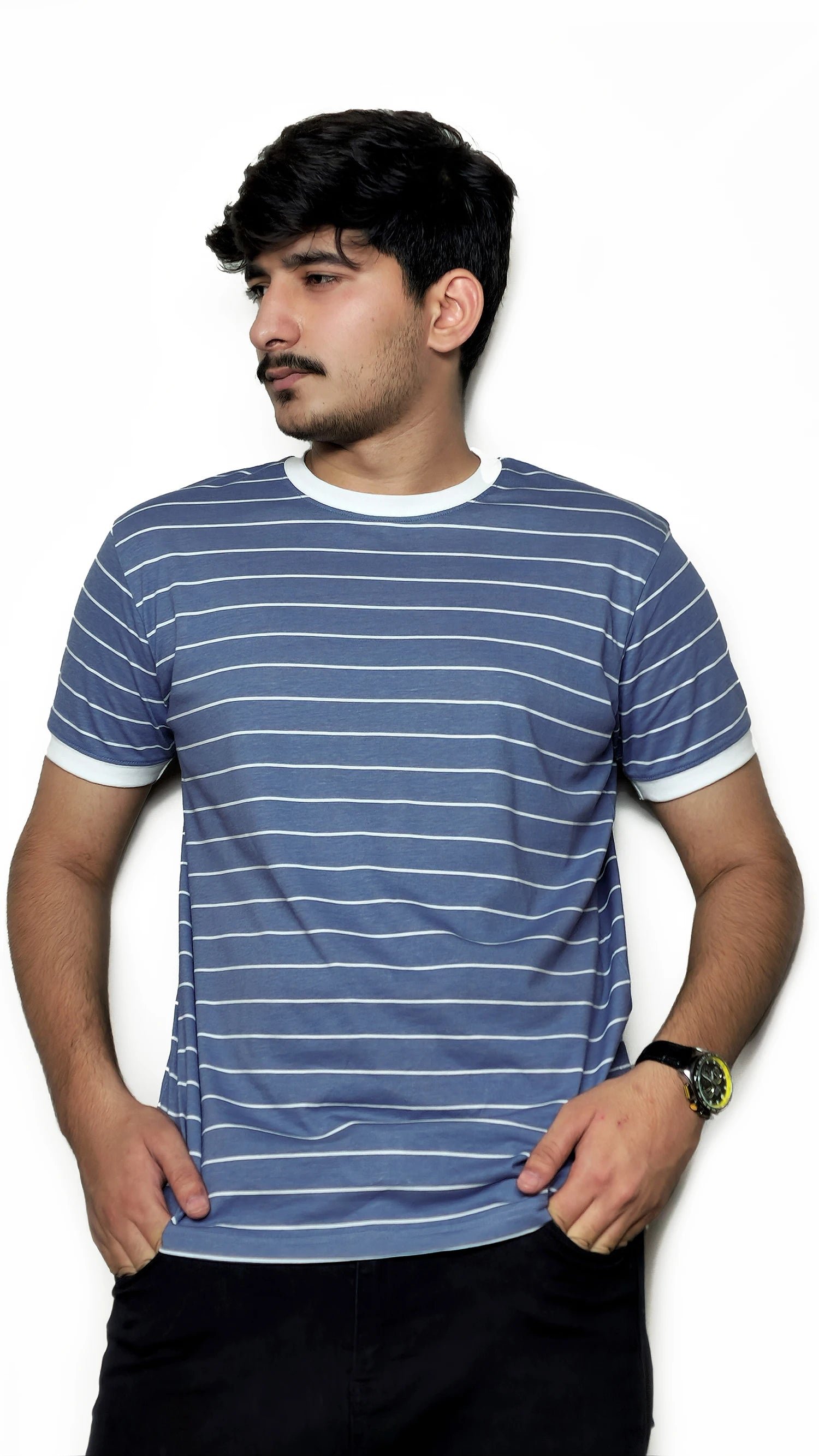 The Cloudline Tee – White Rib Edition