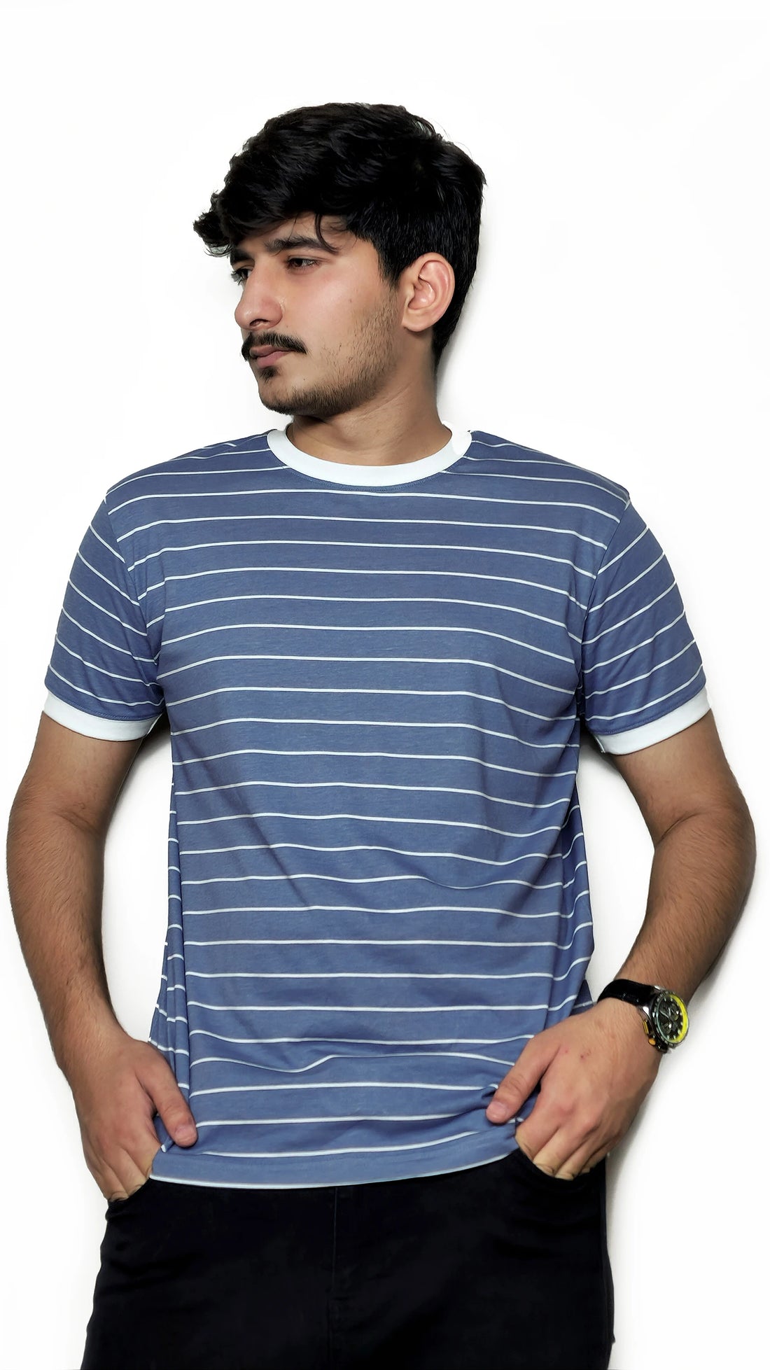 The Cloudline Tee – White Rib Edition