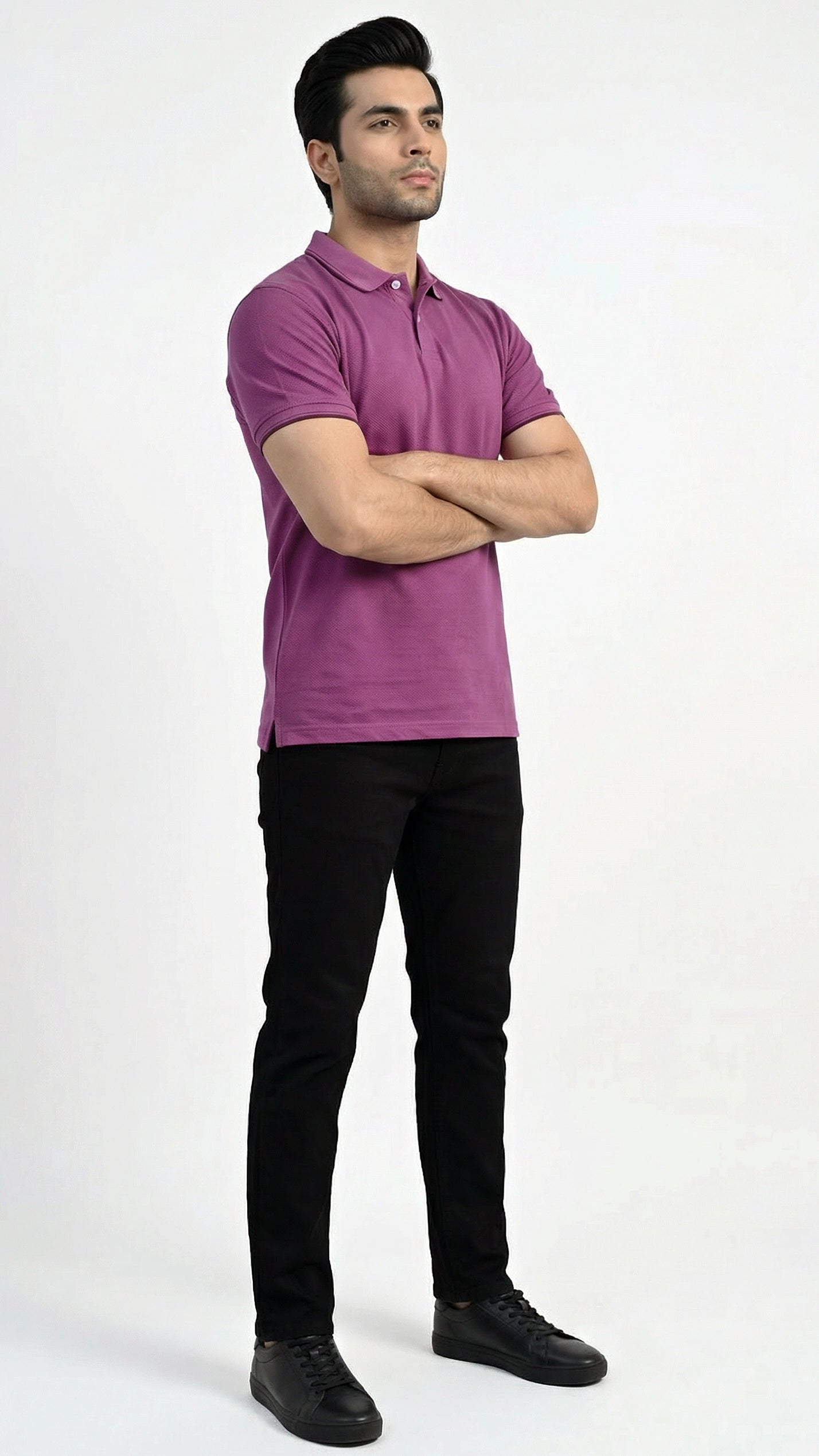 The Prestige Popcorn Polo – Wine Hue Classic