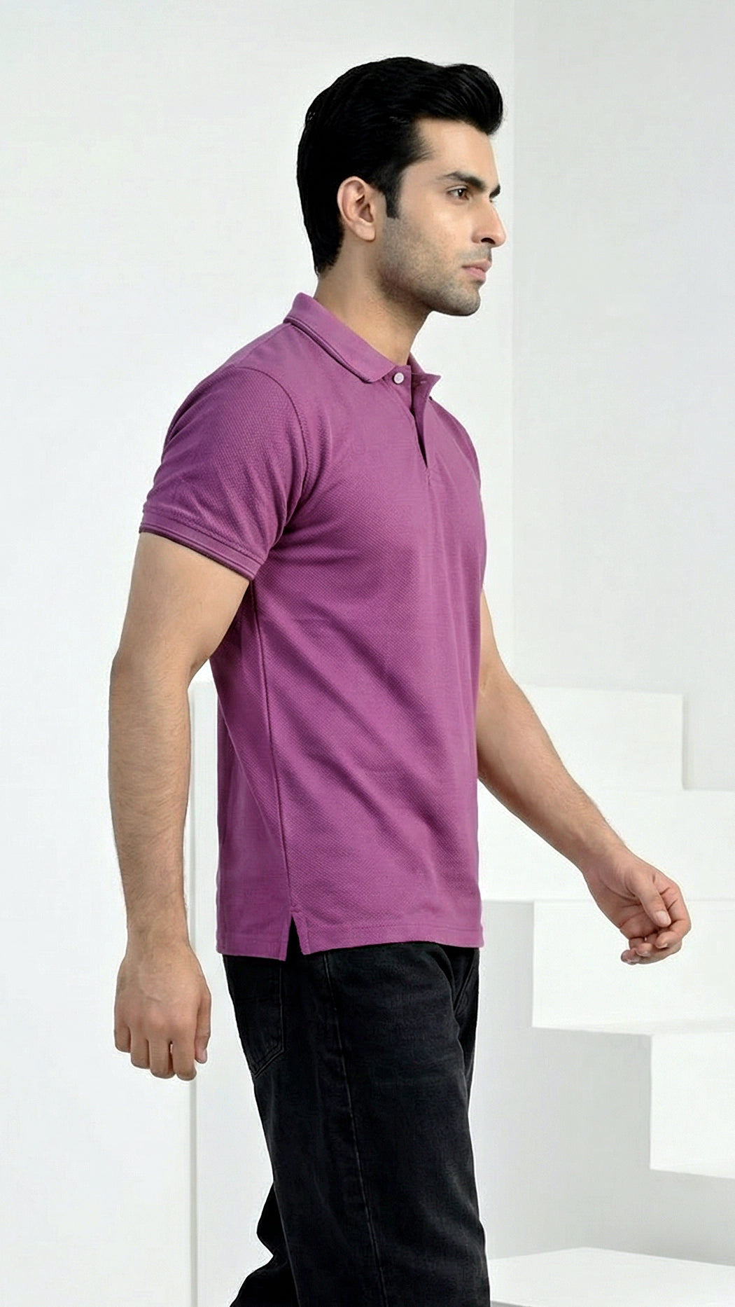 The Prestige Popcorn Polo – Wine Hue Classic