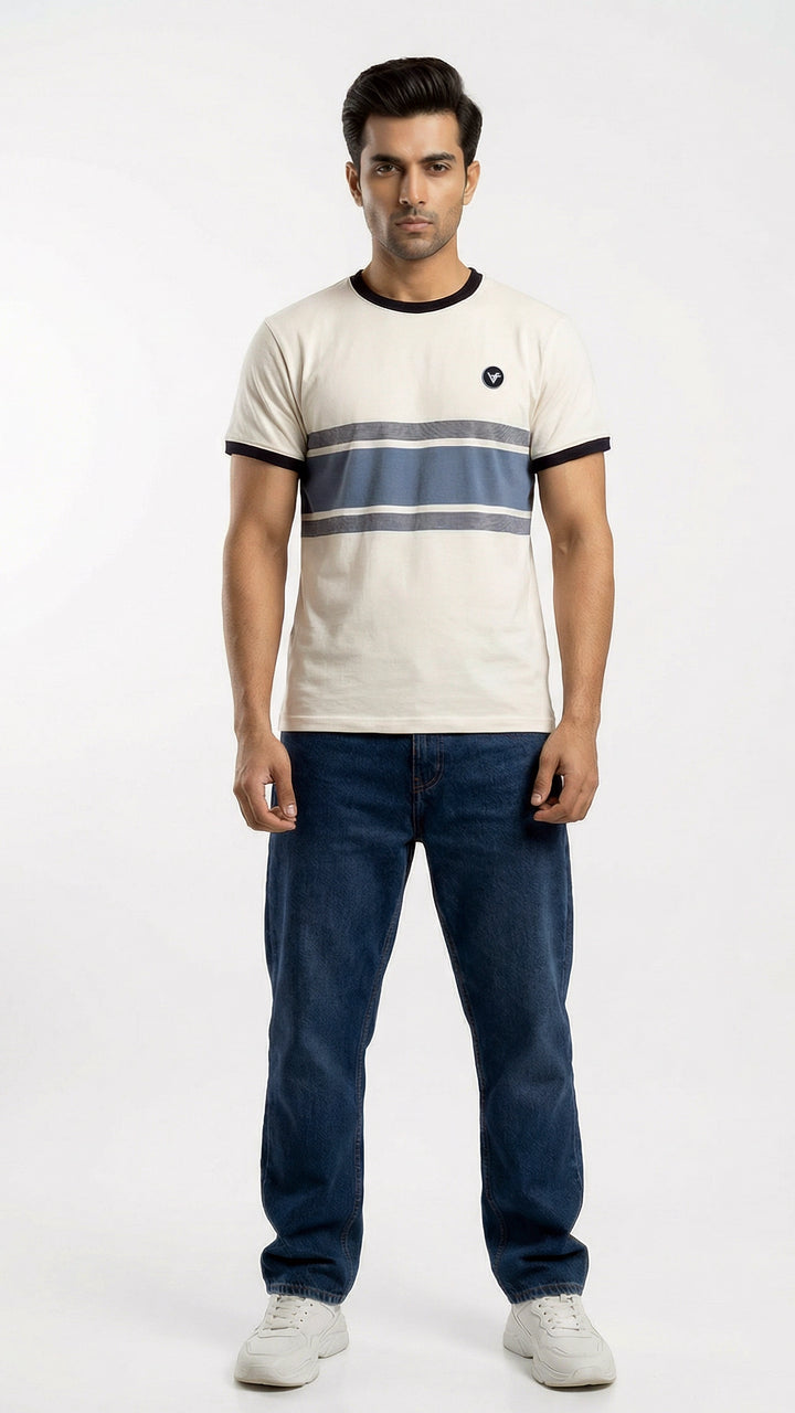 The Deepline Tee - Bold Blue Band