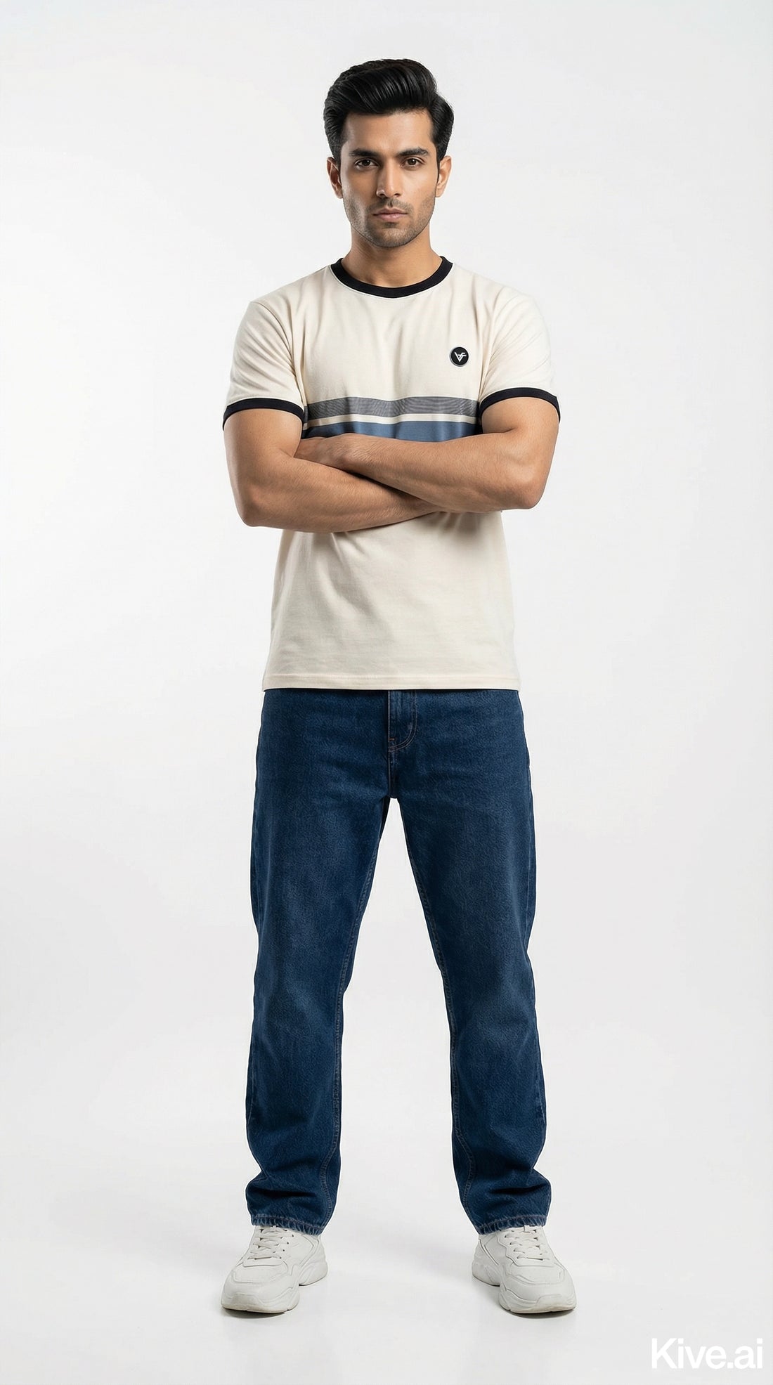 The Deepline Tee - Bold Blue Band