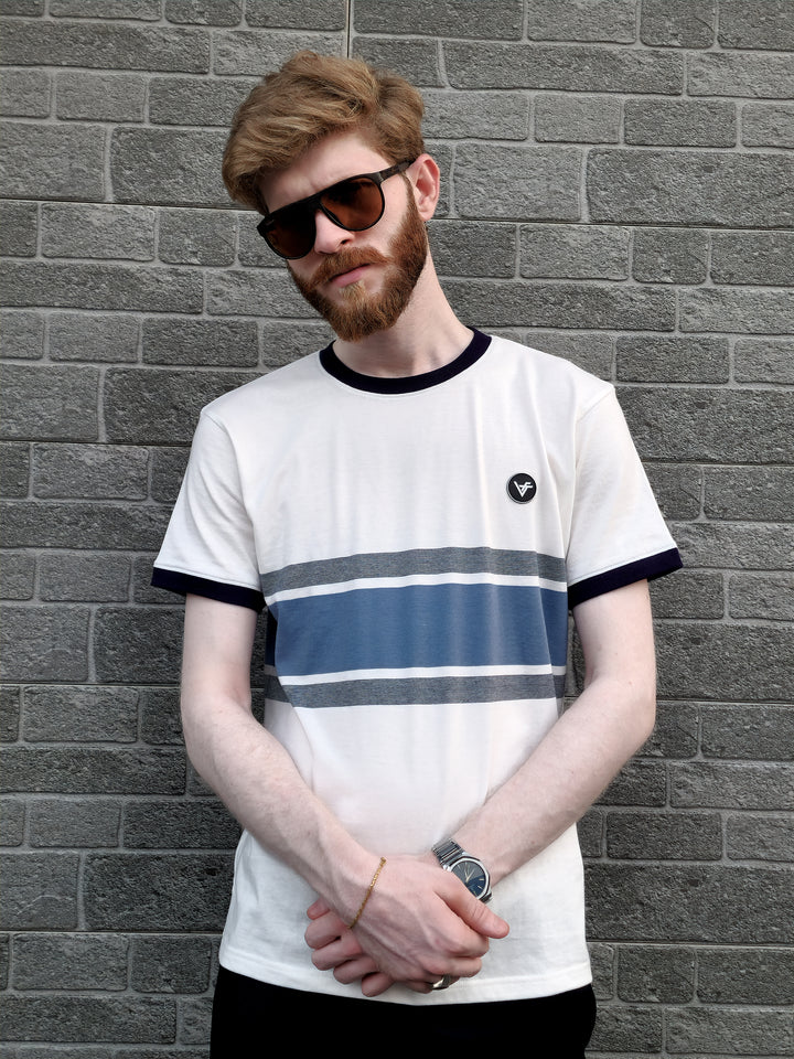 The Deepline Tee - Bold Blue Band