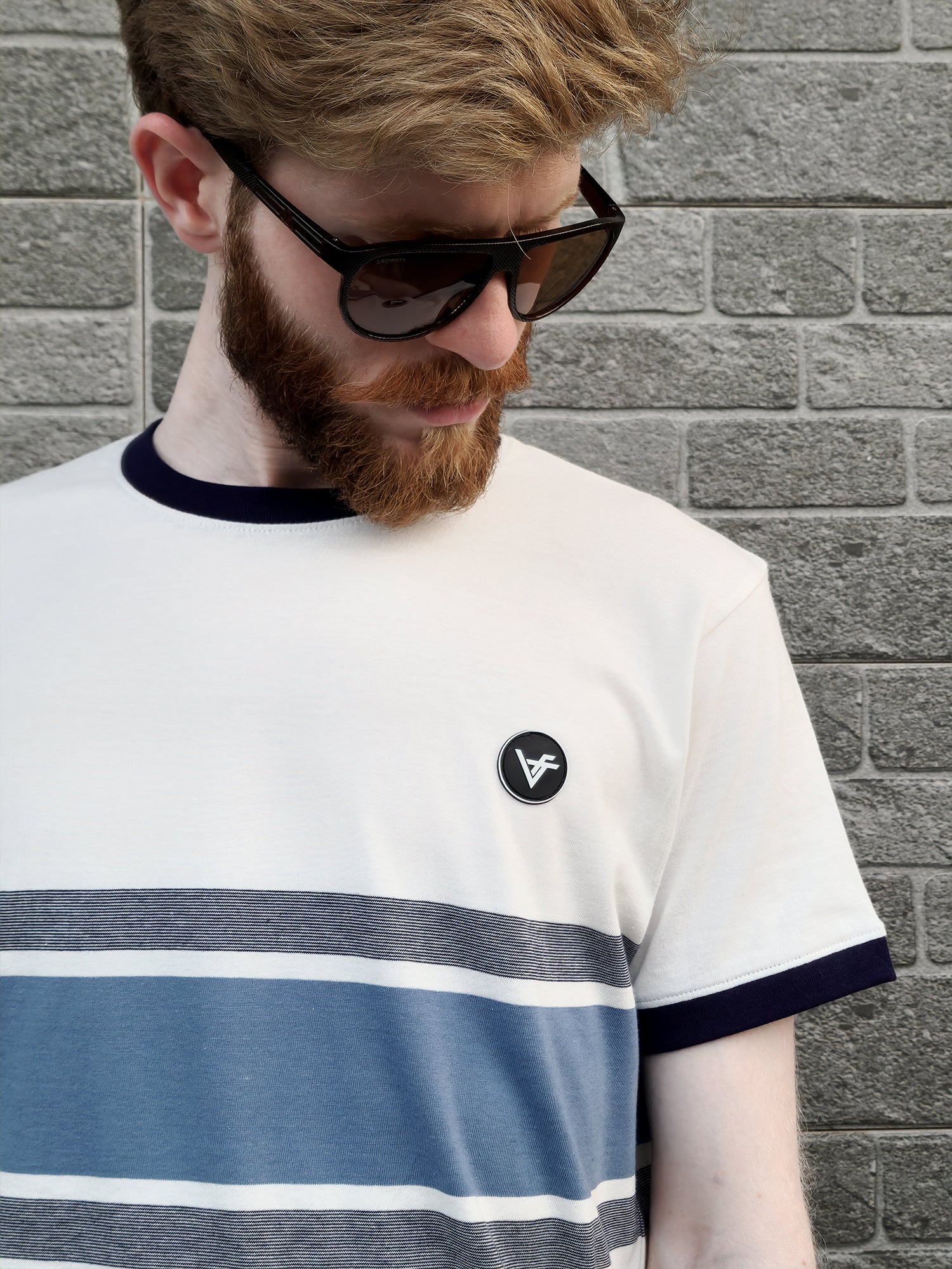 The Deepline Tee - Bold Blue Band
