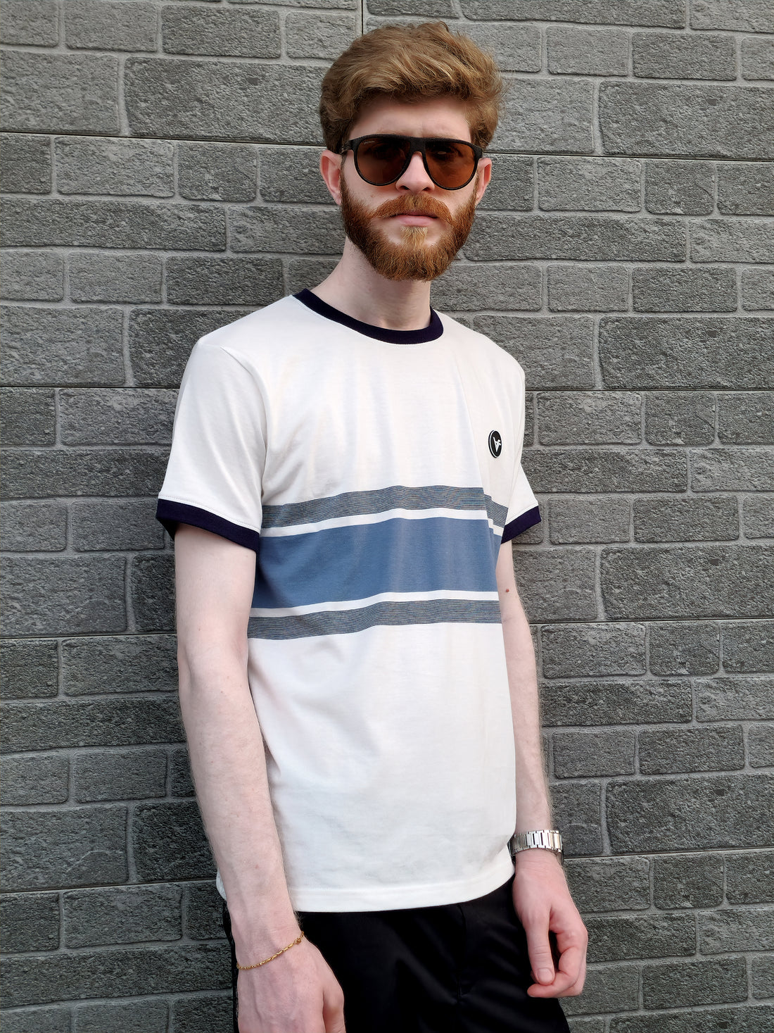 The Deepline Tee - Bold Blue Band
