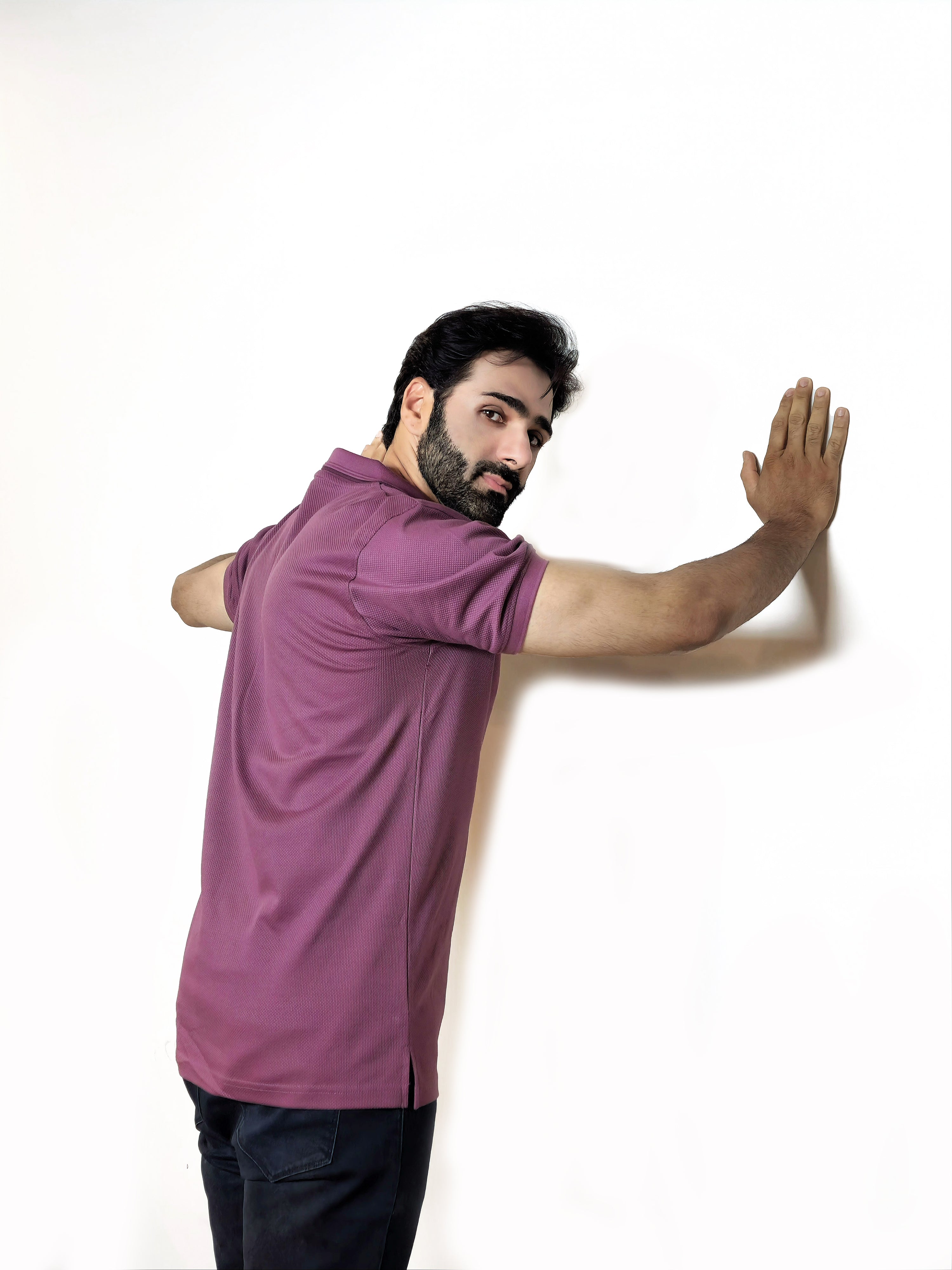 The Prestige Popcorn Polo – Wine Hue Classic