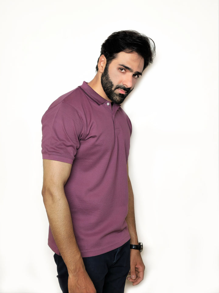 The Prestige Popcorn Polo – Wine Hue Classic