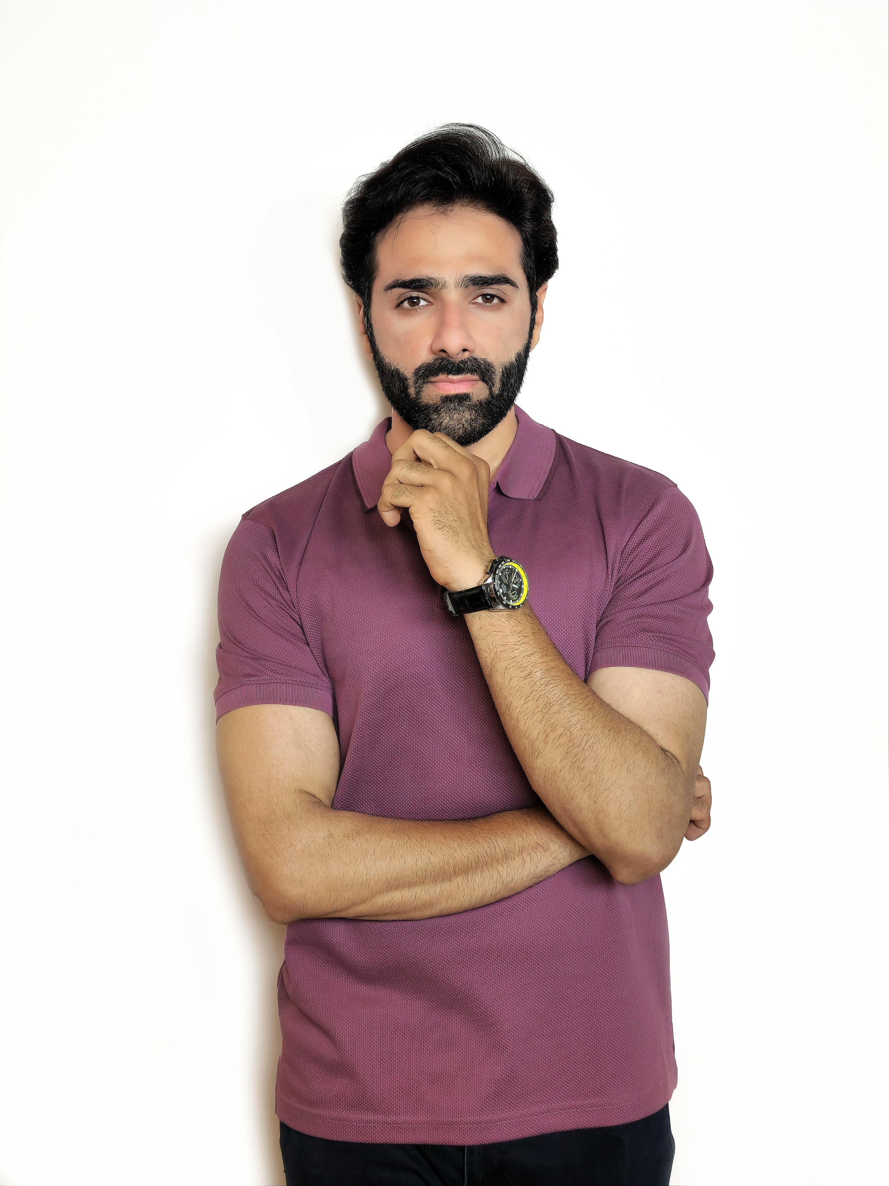 The Prestige Popcorn Polo – Wine Hue Classic