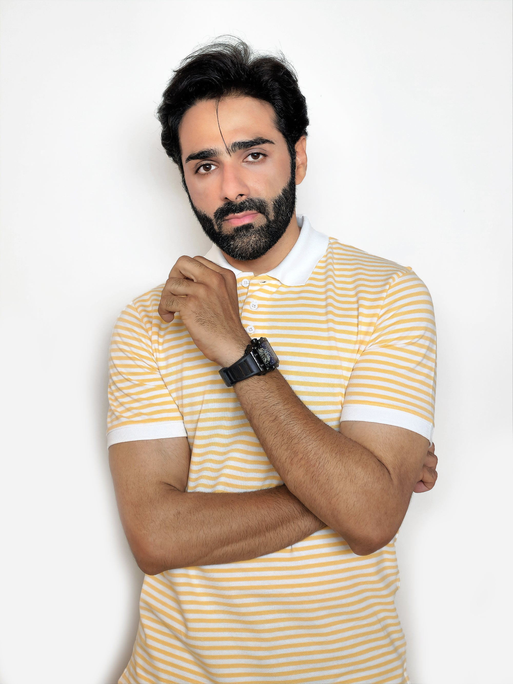 The Solaris Stripe Polo – White Collar Edition