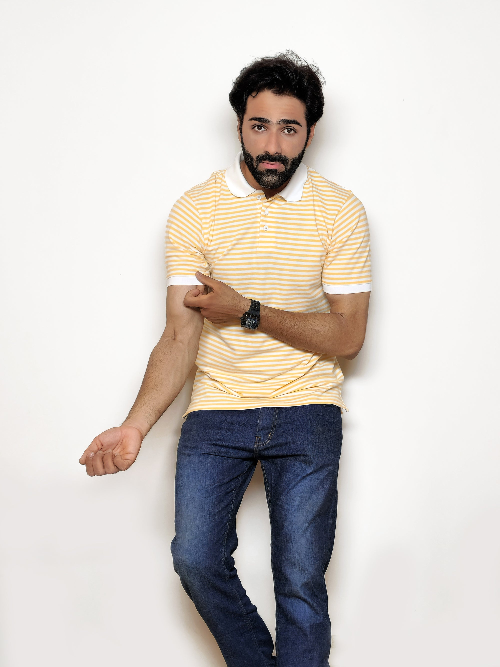 The Solaris Stripe Polo – White Collar Edition