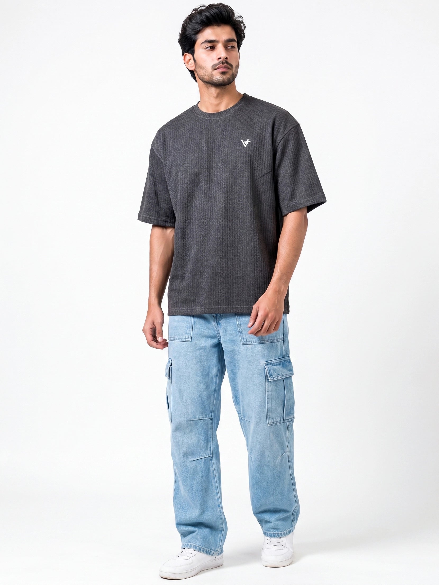 Beggy Fit Premium Textured T-Shirt