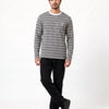 Long Sleeve Cotton Stripe Regular Fit T Shirt