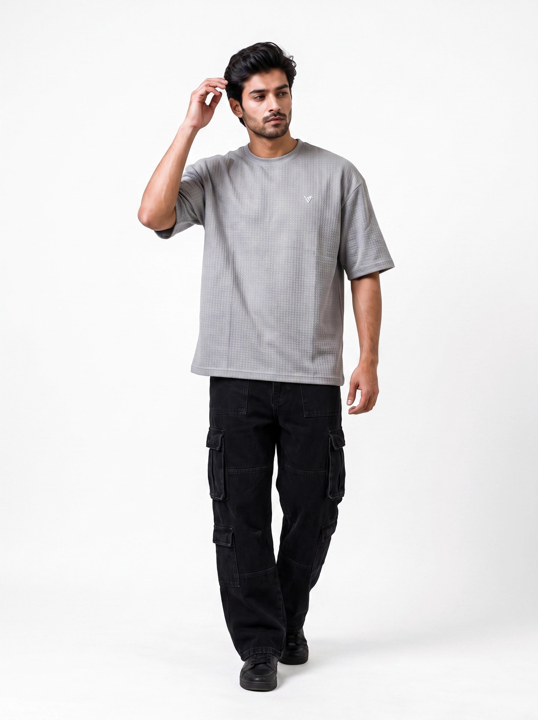 Beggy Fit Premium Textured T-Shirt