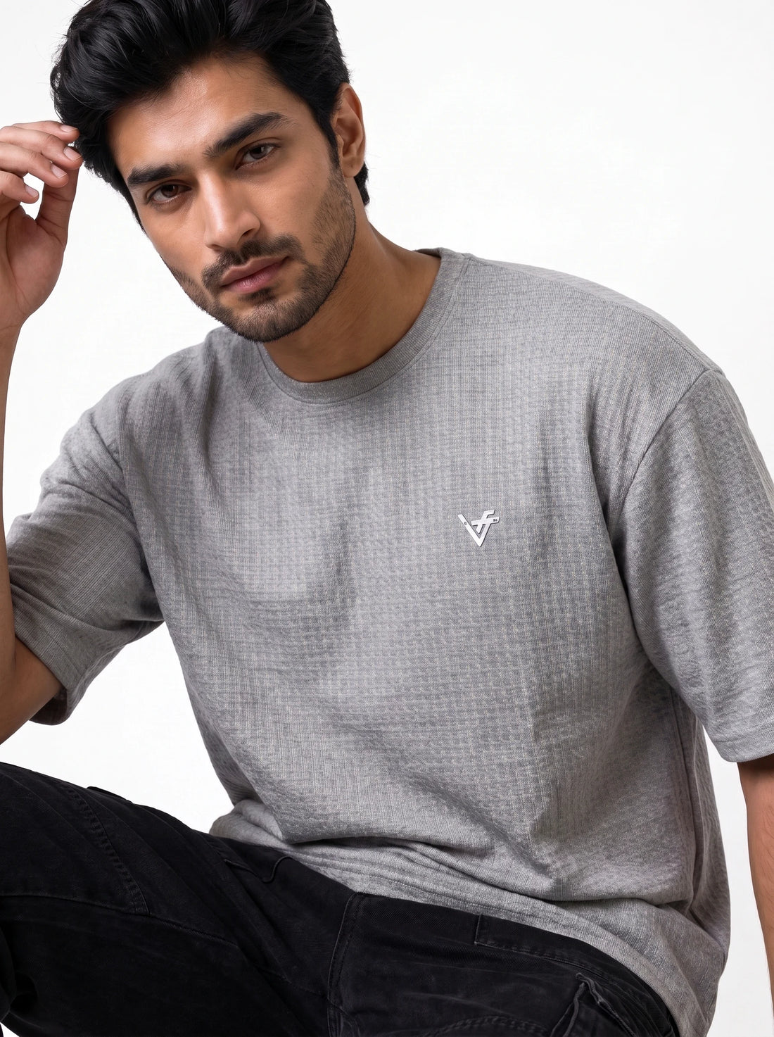 Beggy Fit Premium Textured T-Shirt
