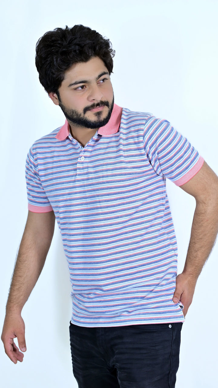 The Dapper Stripe Polo – Cool Cotton Blend