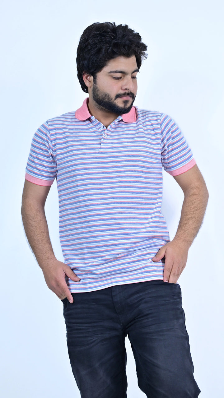 The Dapper Stripe Polo – Cool Cotton Blend