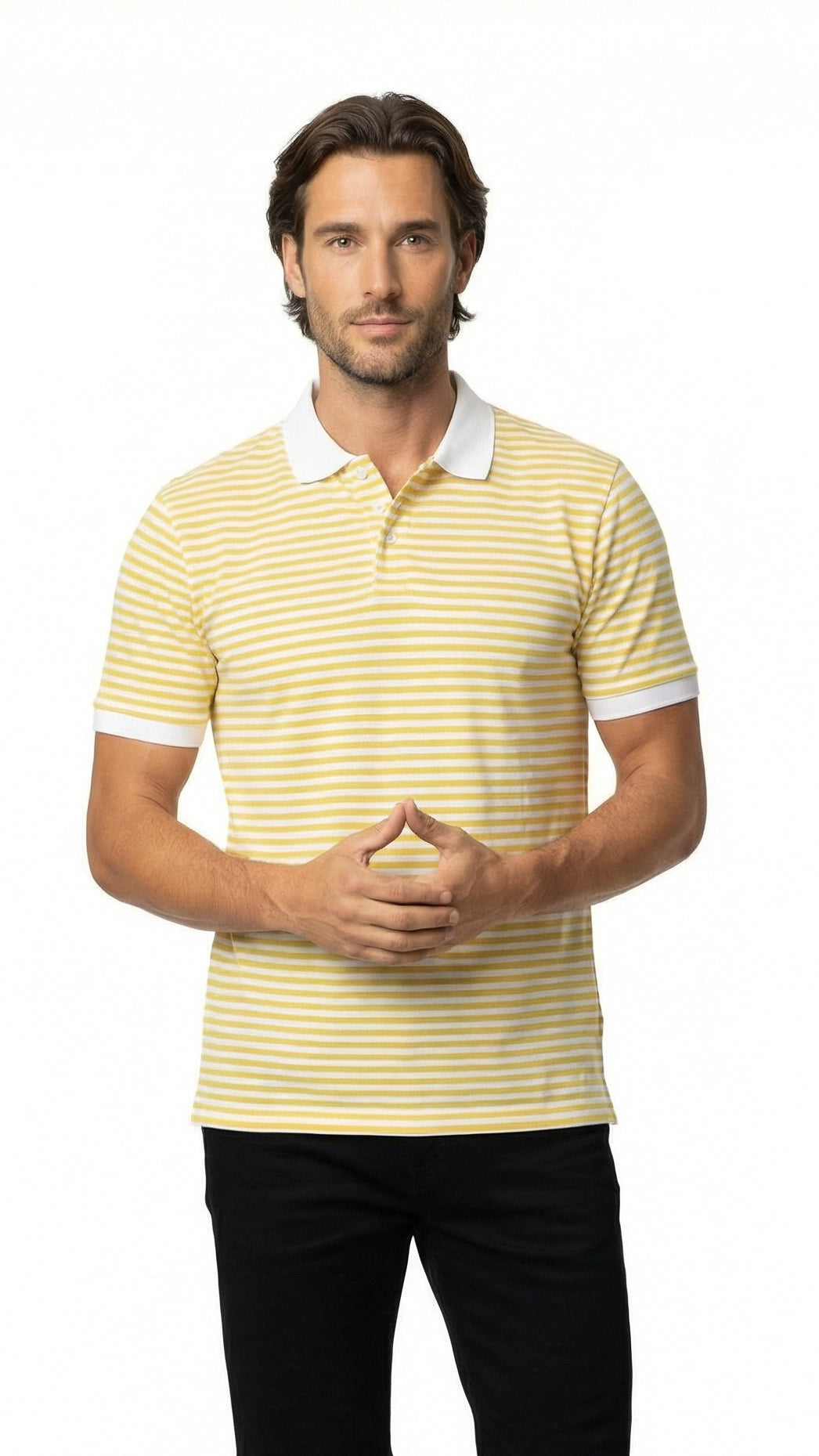 The Solaris Stripe Polo – White Collar Edition