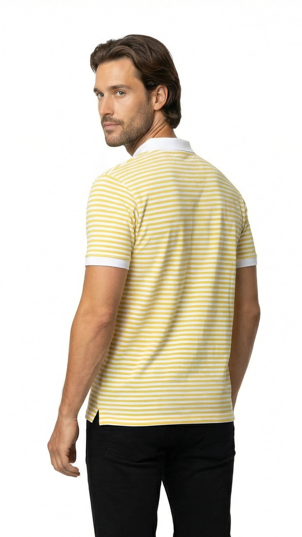 The Solaris Stripe Polo – White Collar Edition