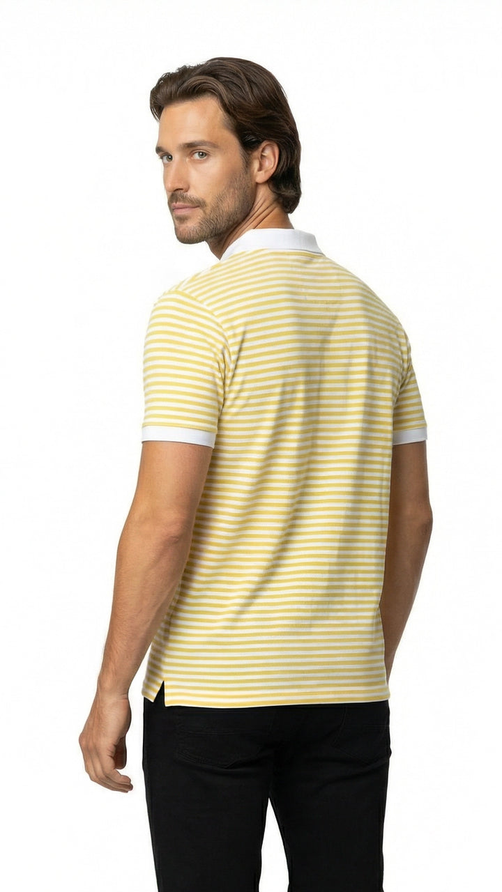 The Solaris Stripe Polo – White Collar Edition